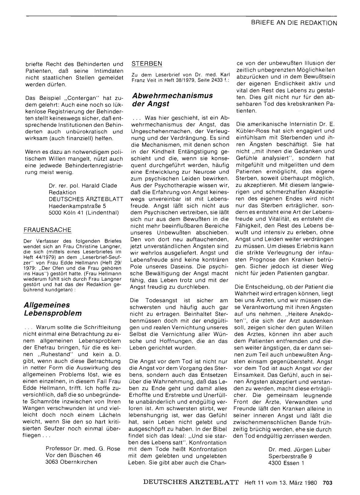 Vorschauseite 1: FRAUENSACHE: Allgemeines Lebensproblem