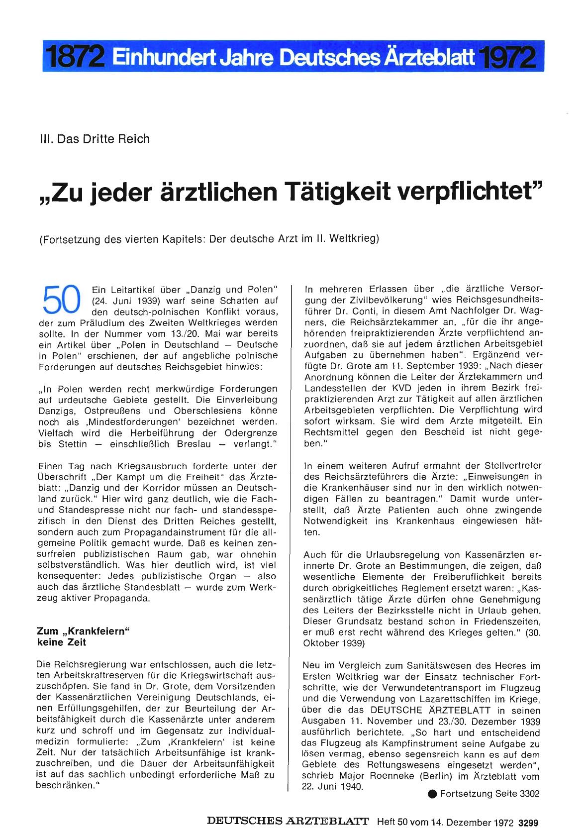 Vorschauseite 1: III. Das Dritte Reich: „Zu jeder ärztlichen Tätigkeit verpflichtet"