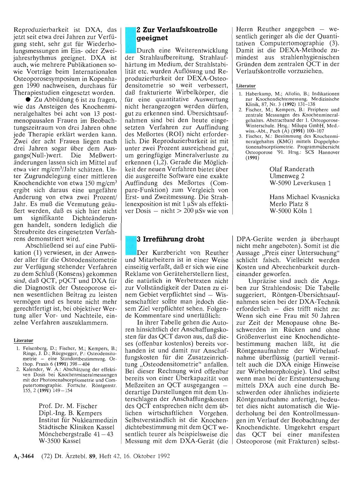 Vorschauseite 1: Aussagefähigkeit der Osteodensitometrie in der Osteoporose-Diagnostik: 2 Zur Verlaufskontrolle geeignet