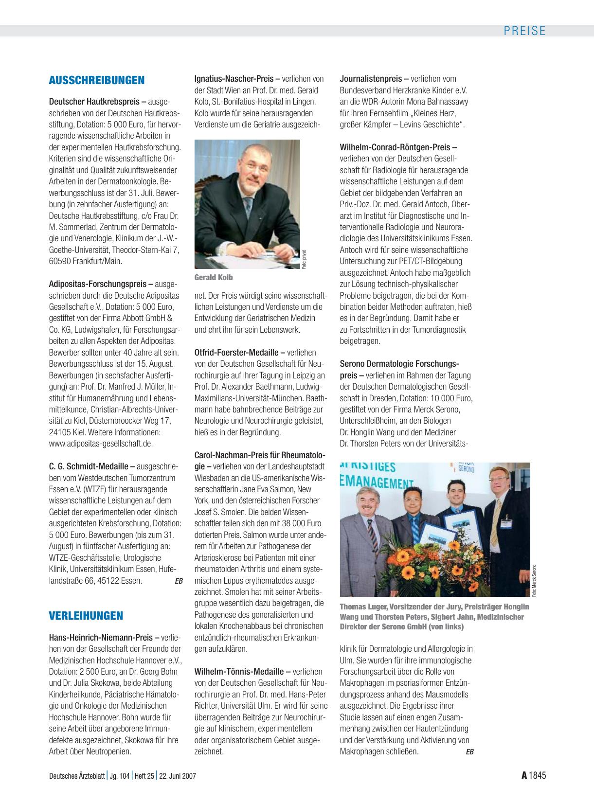 Vorschauseite 1: Ausschreibungen