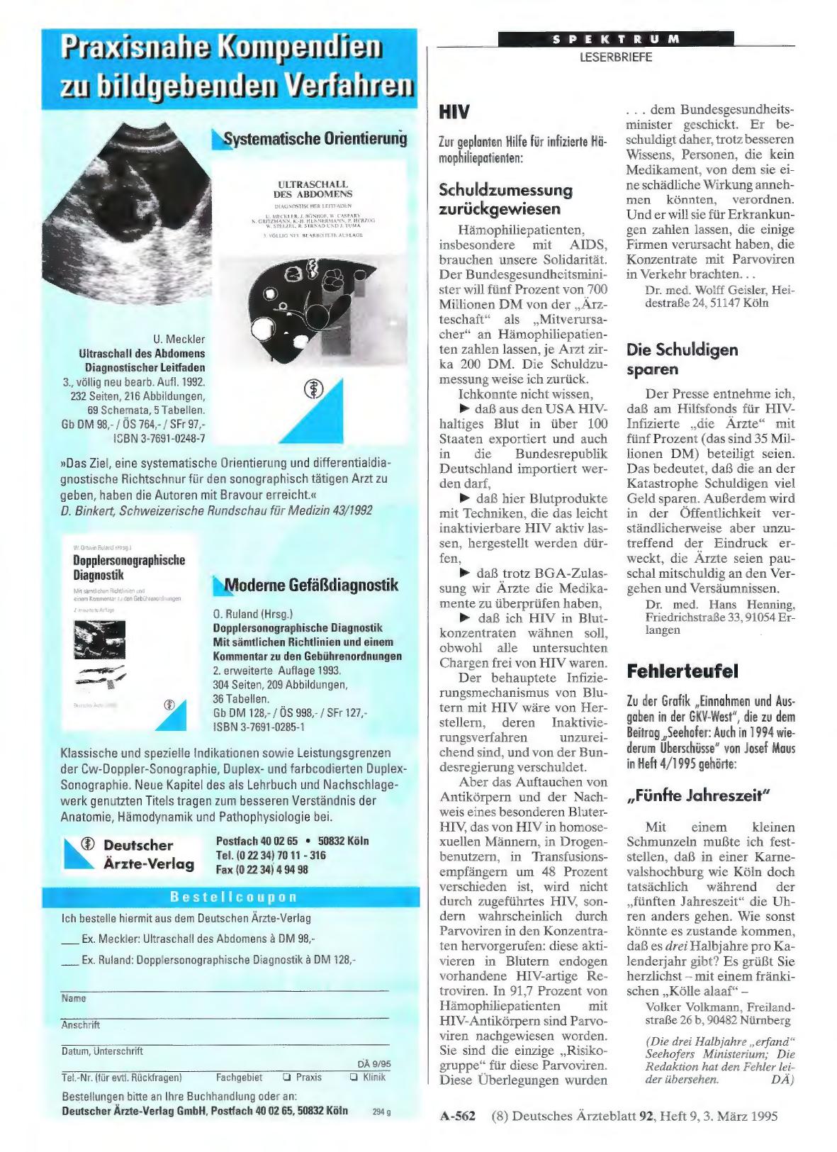 Vorschauseite 1: HIV: Die Schuldigen sparen