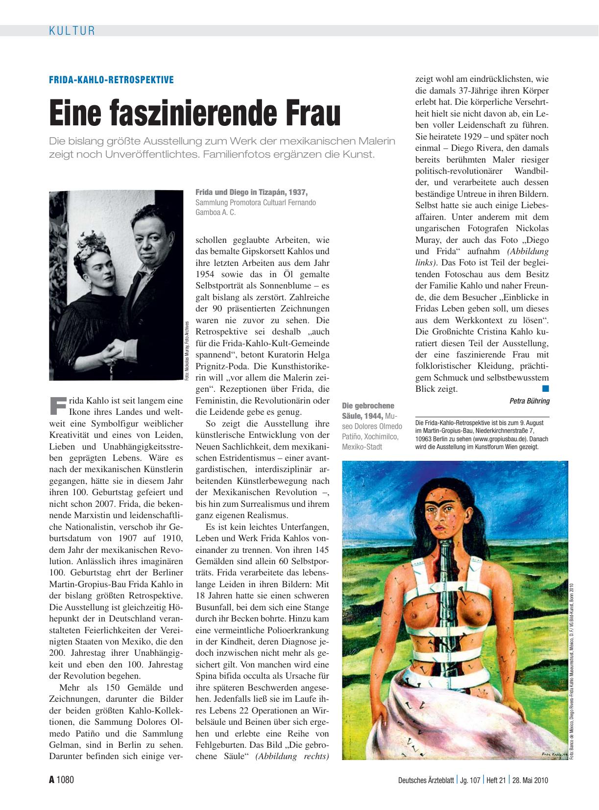 Vorschauseite 1: Frida-Kahlo-Retrospektive: Eine faszinierende Frau