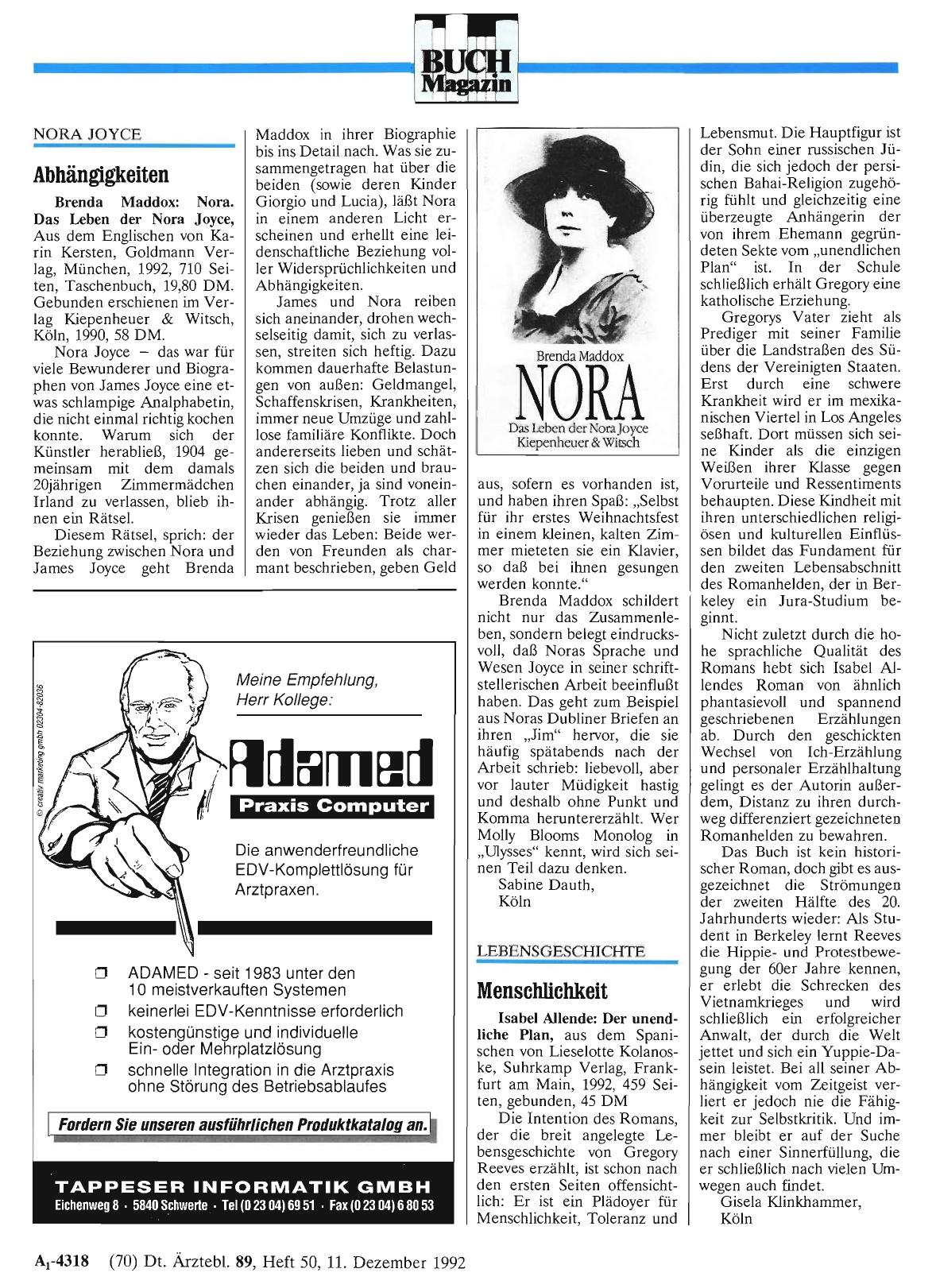 Vorschauseite 1: NORA JOYCE: Abhängigkeiten