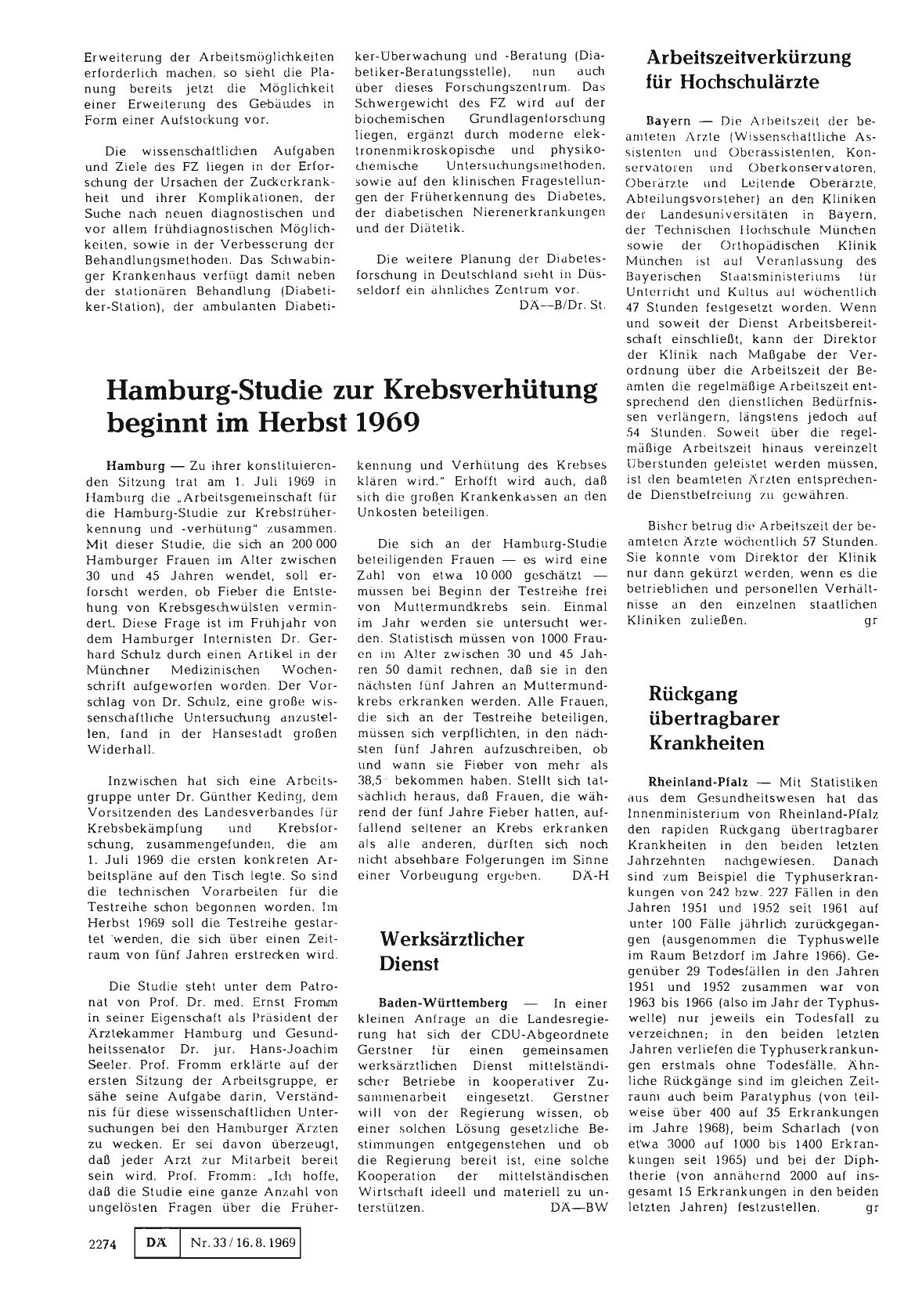 Vorschauseite 1: Rückgang übertragbarer Krankheiten