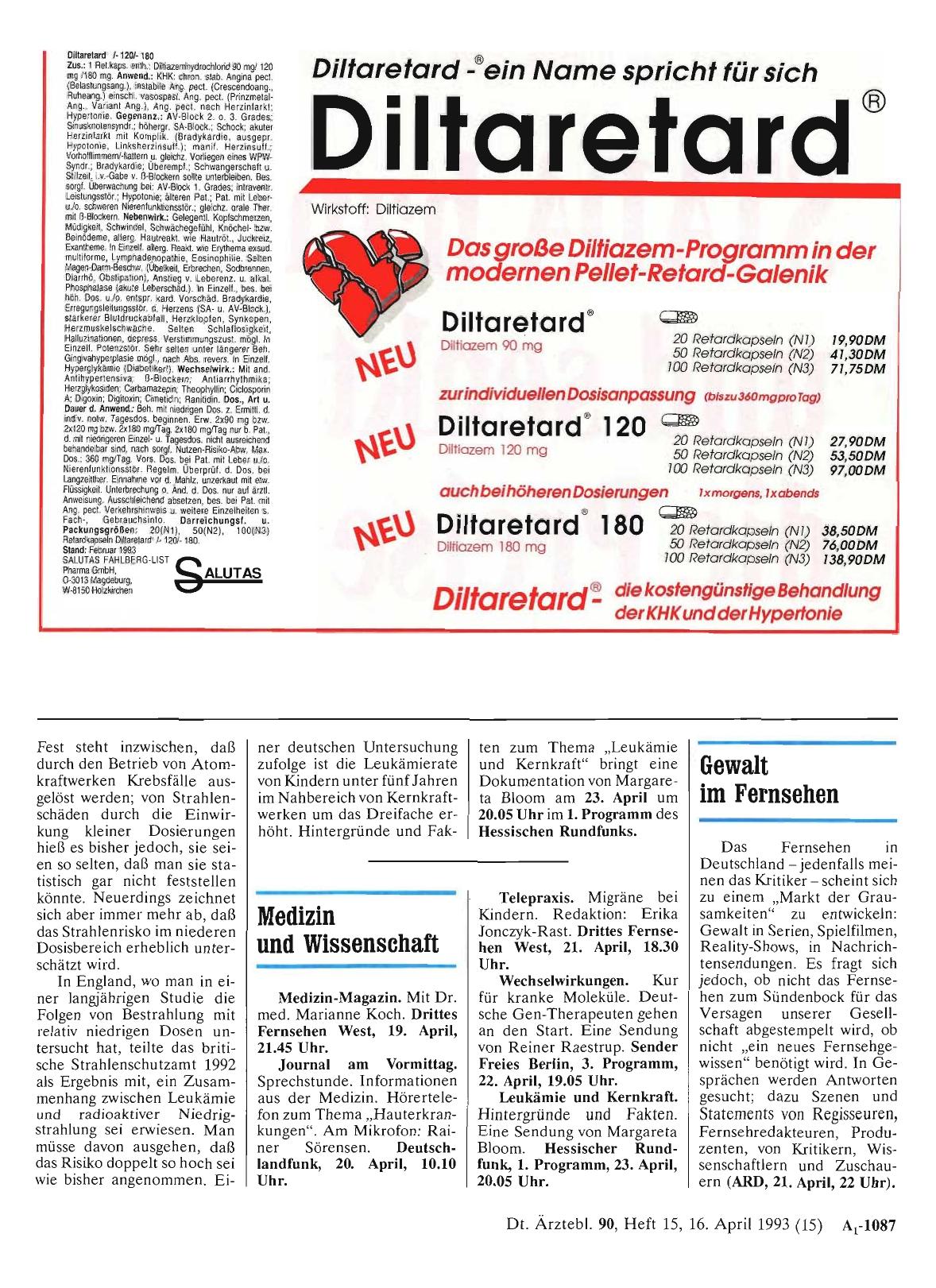 Vorschauseite 1: Medizin und Wissenschaft
