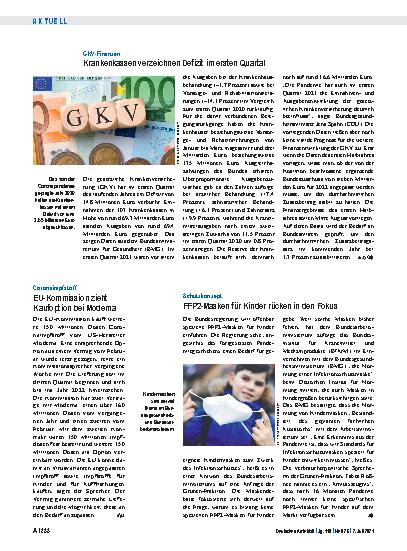 Vorschauseite 1: Schutzkonzept: FFP2-Masken für Kinder rücken in den Fokus