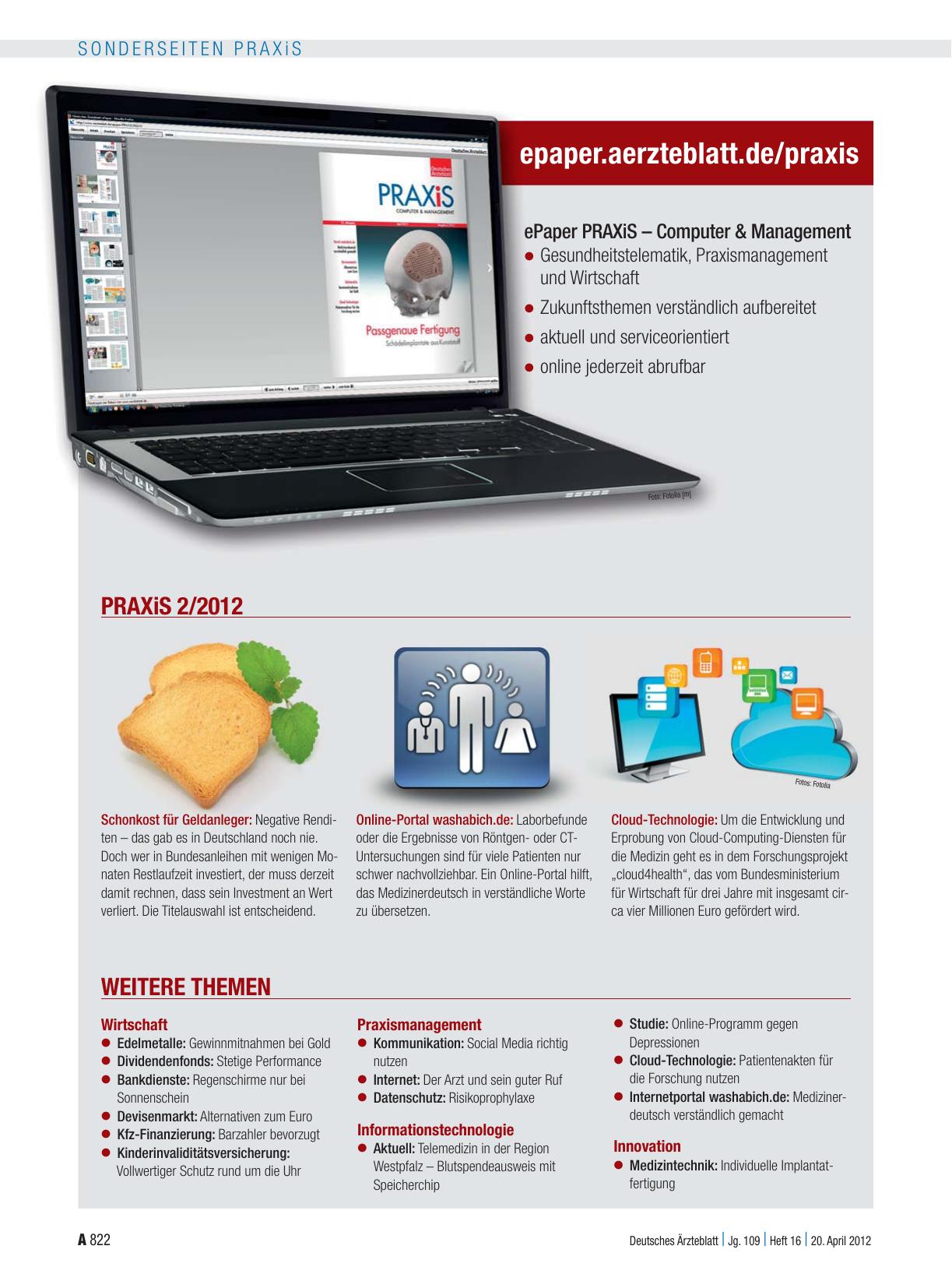 Vorschauseite 1: ePaper PRAXiS – Computer & Management
