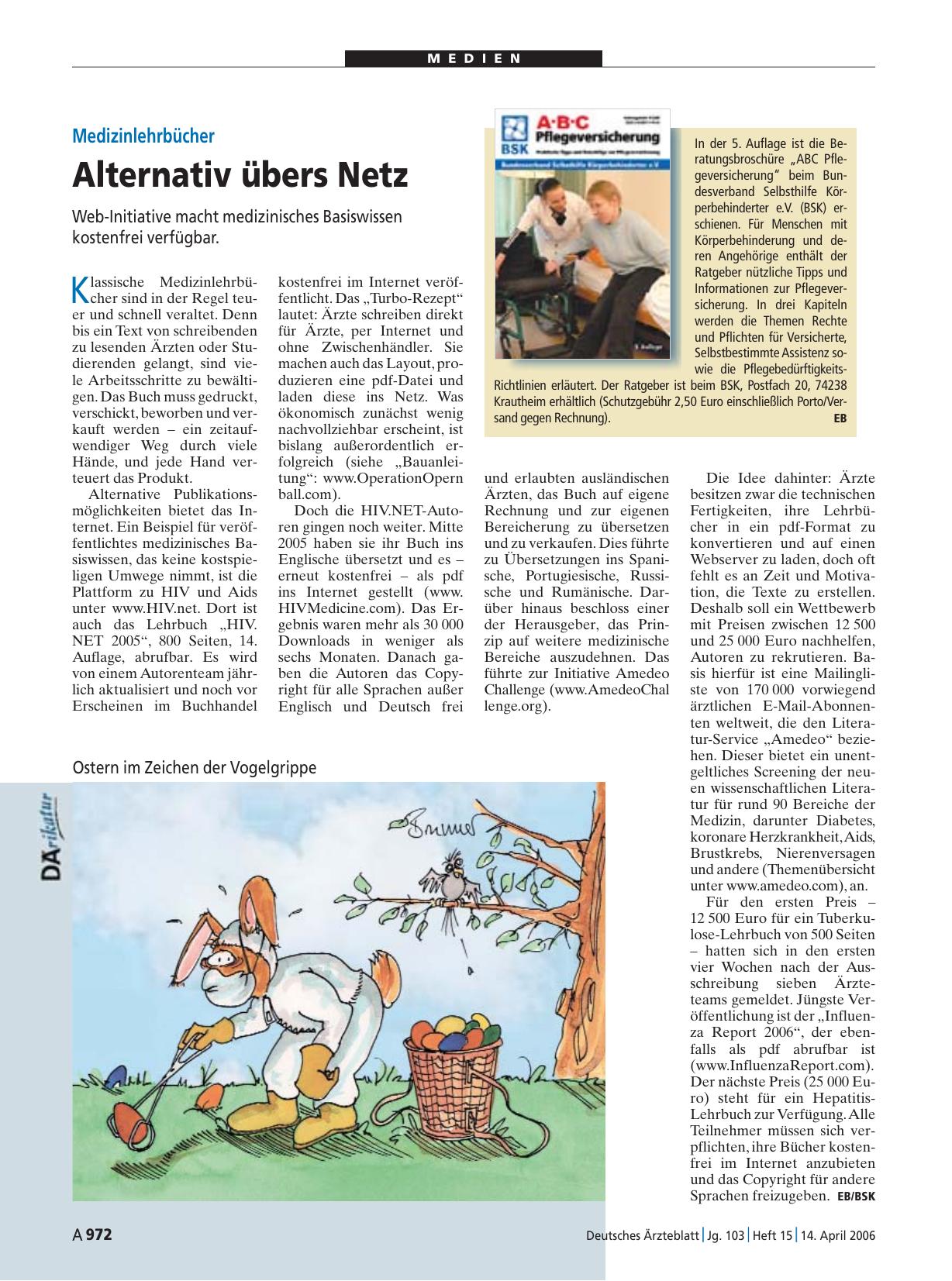 Vorschauseite 1: Medizinlehrbücher: Alternativ übers Netz