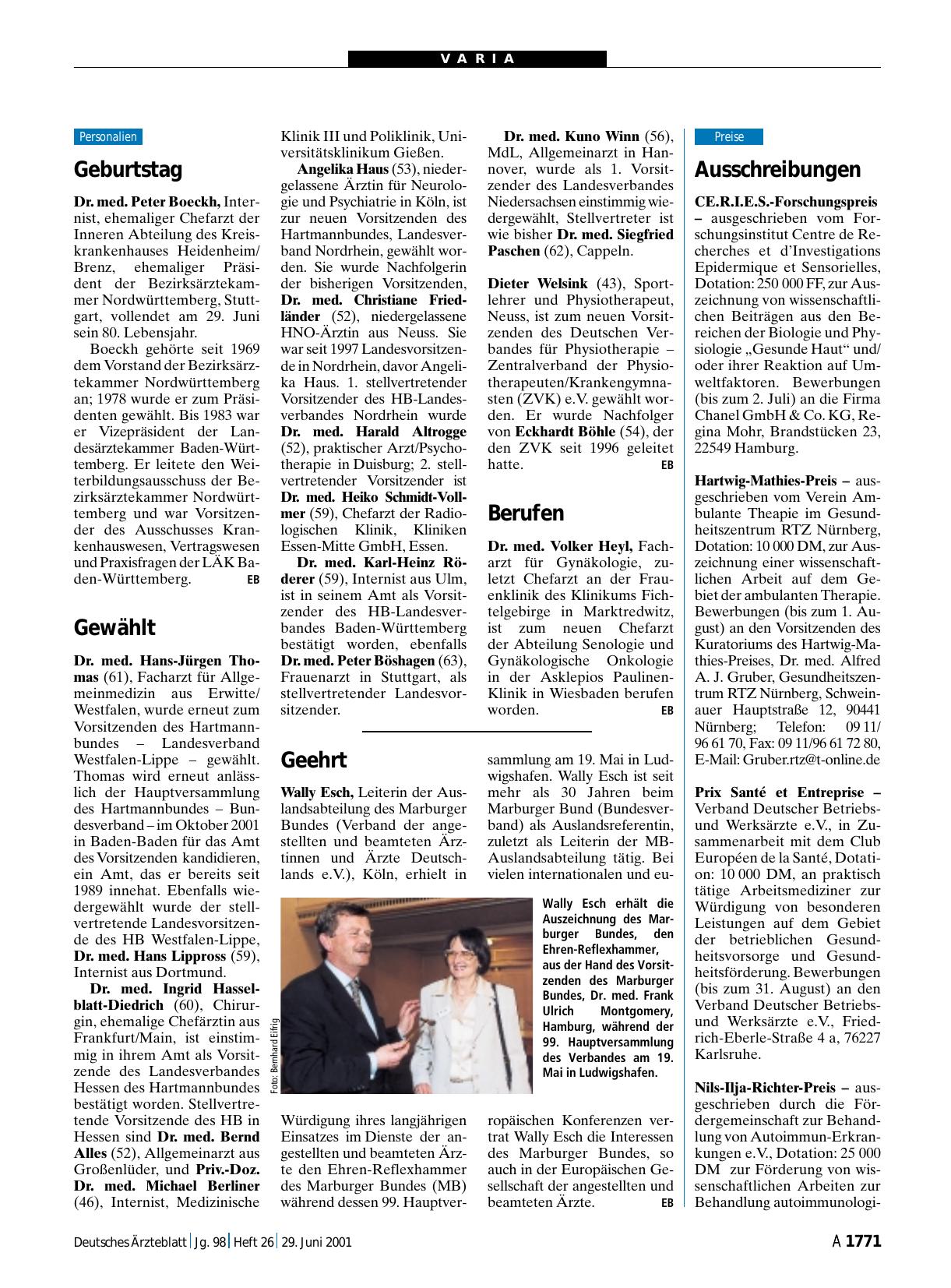 Vorschauseite 1: Ausschreibungen
