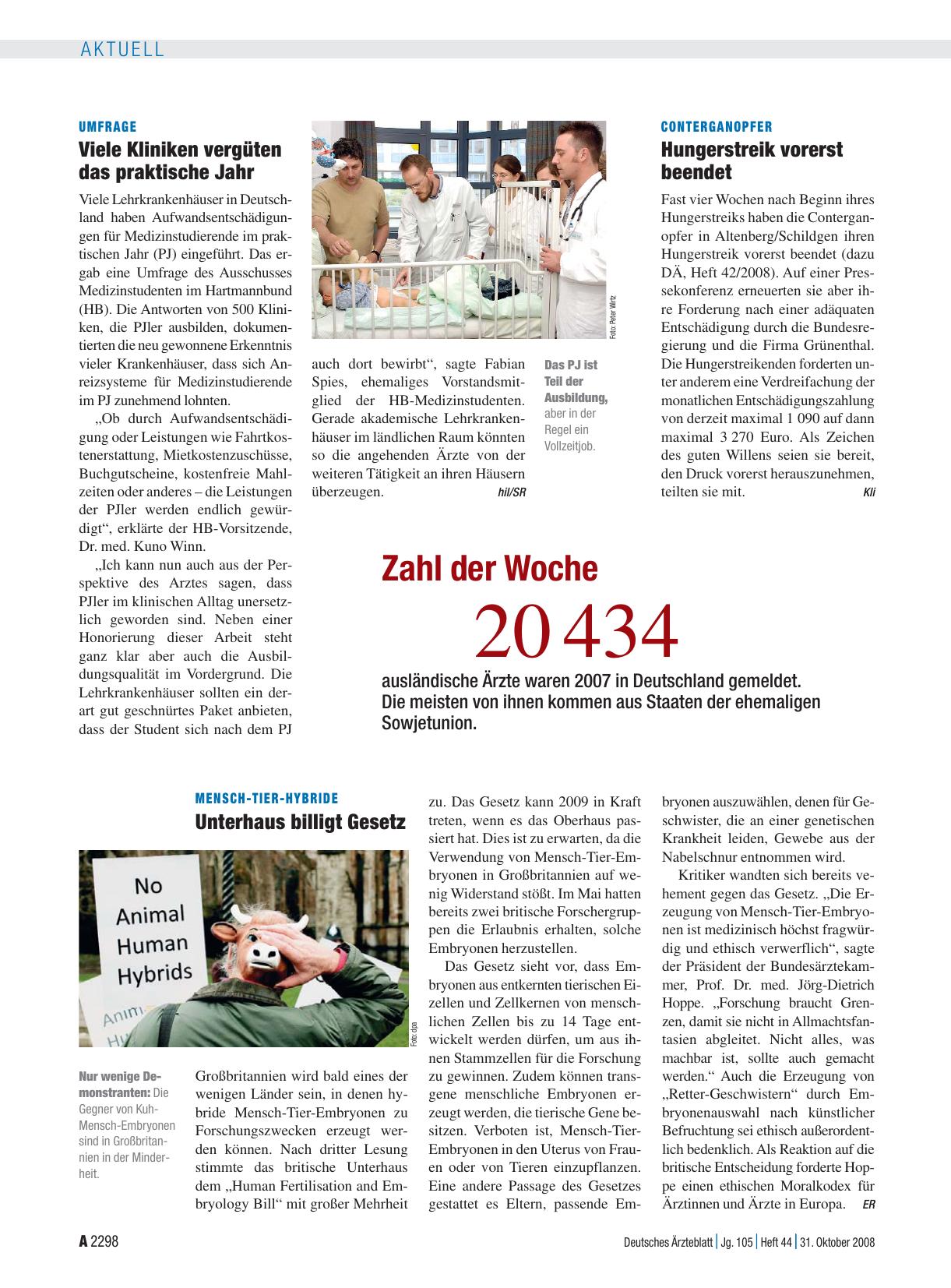 Vorschauseite 1: Mensch-Tier-Hybride: Unterhaus billigt Gesetz