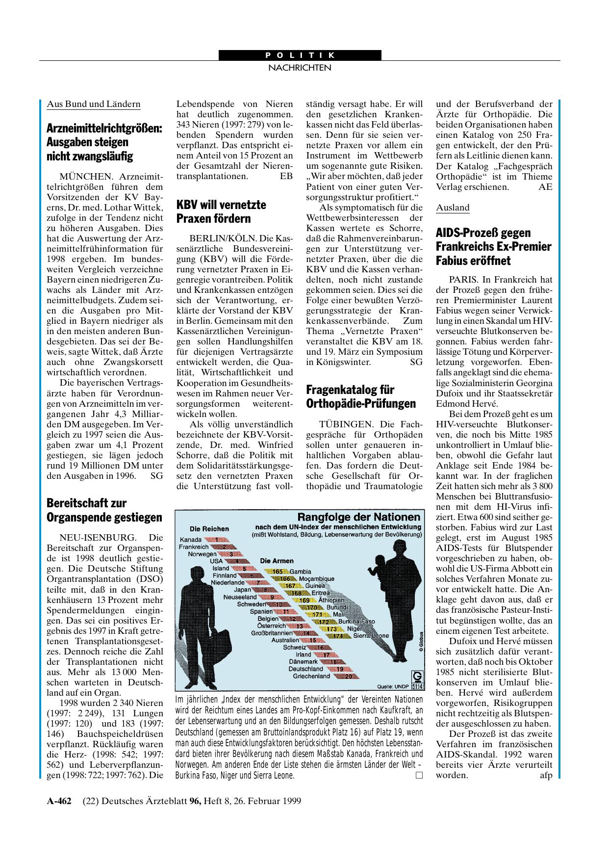 Vorschauseite 1: Rangfolge der Nationen