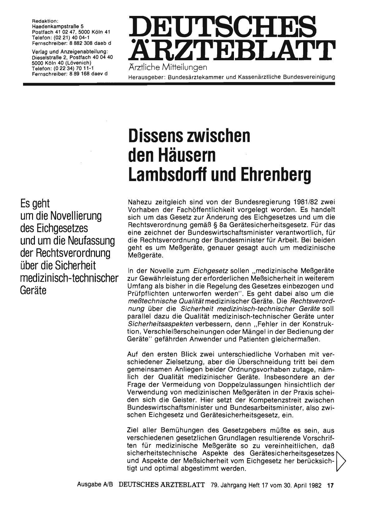 Vorschauseite 1: Dissens zwischen den Häusern Lambsdortf und Ehrenberg