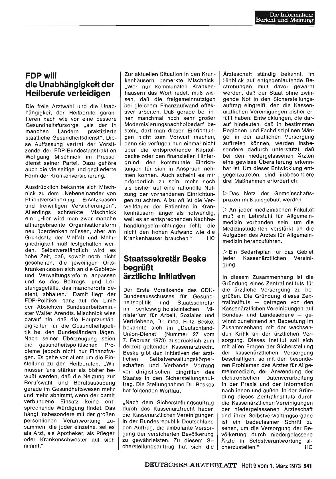 Vorschauseite 1: FDP will die Unabhängigkeit der Heilberufe verteidigen