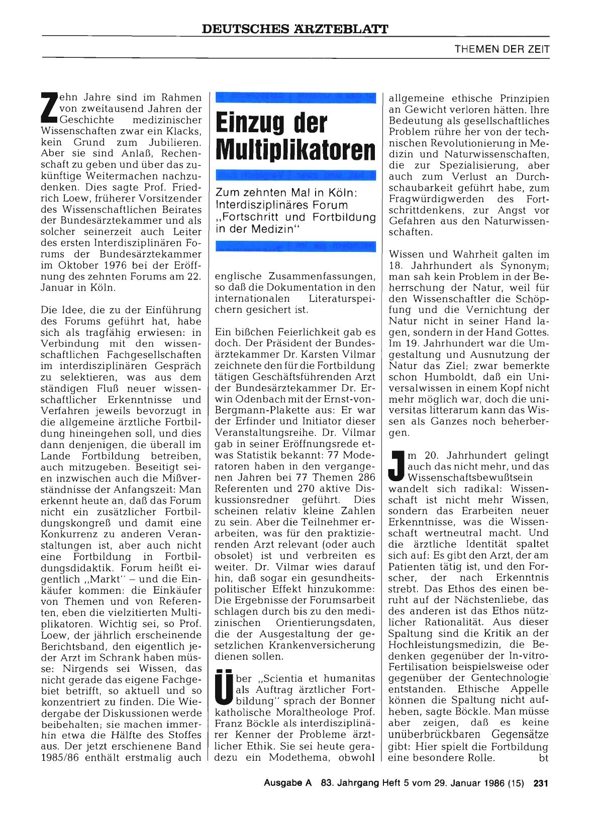 Vorschauseite 1: Einzug der Multiplikatoren