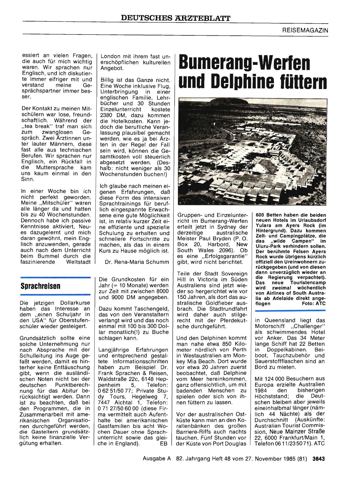 Vorschauseite 1: Bumerang-Werten und Delphine füttern