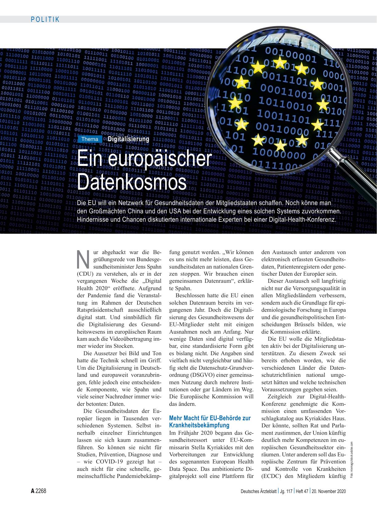 Vorschauseite 1: Digitalisierung: Ein europäischer Datenkosmos