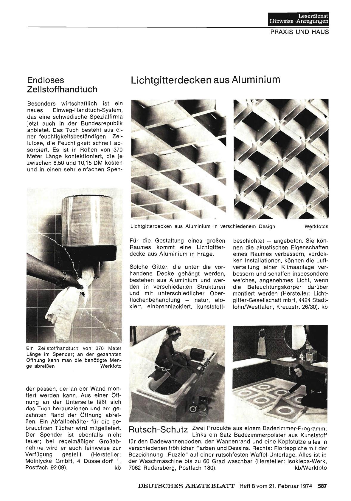 Vorschauseite 1: Lichtgitterdecken aus Aluminium