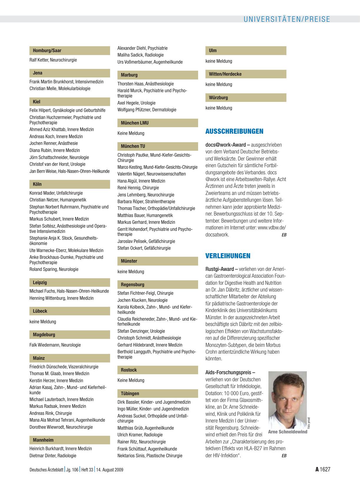 Vorschauseite 1: Ausschreibungen
