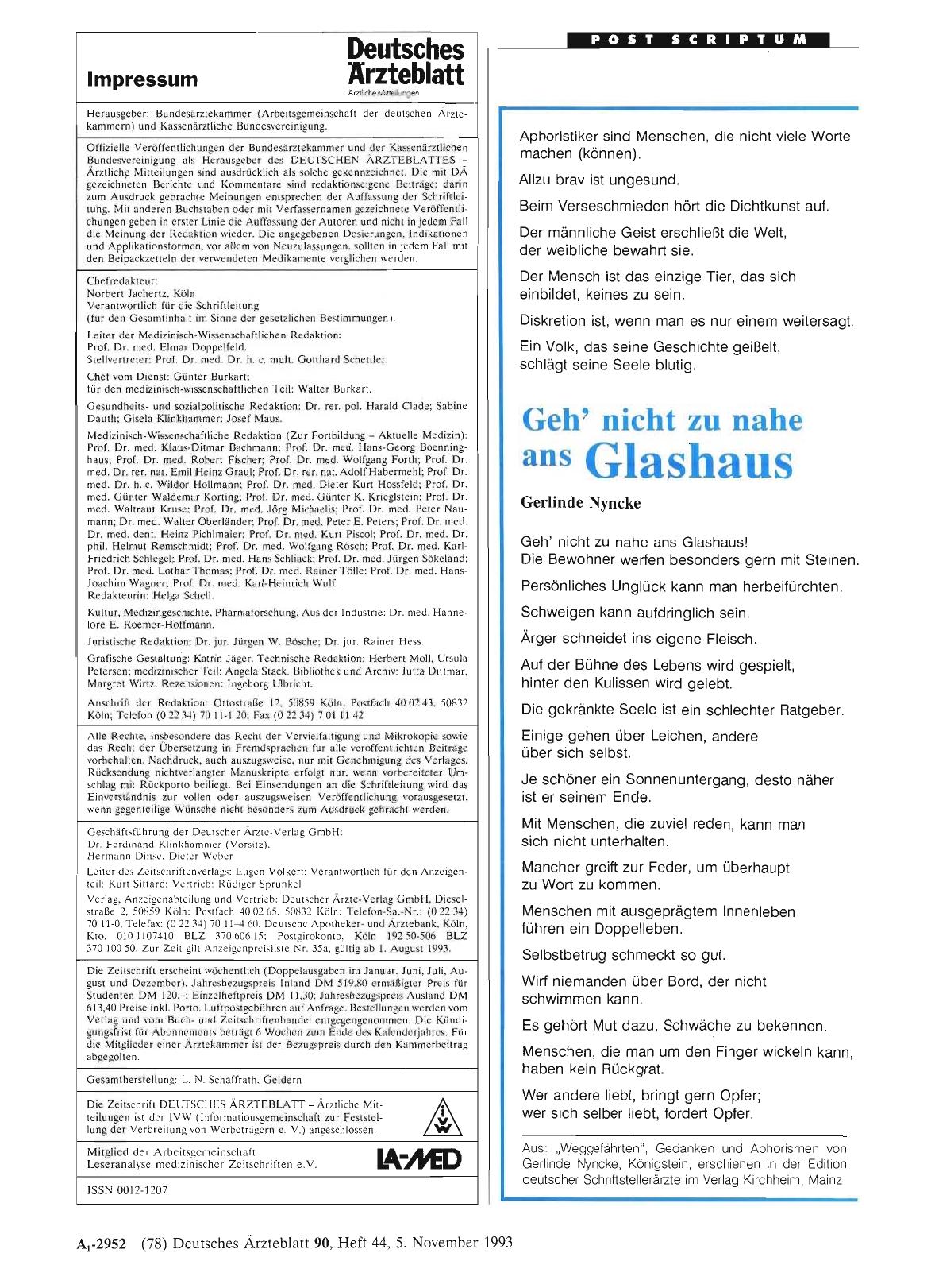 Vorschauseite 1: Geh' nicht zu nahe ans Glashaus