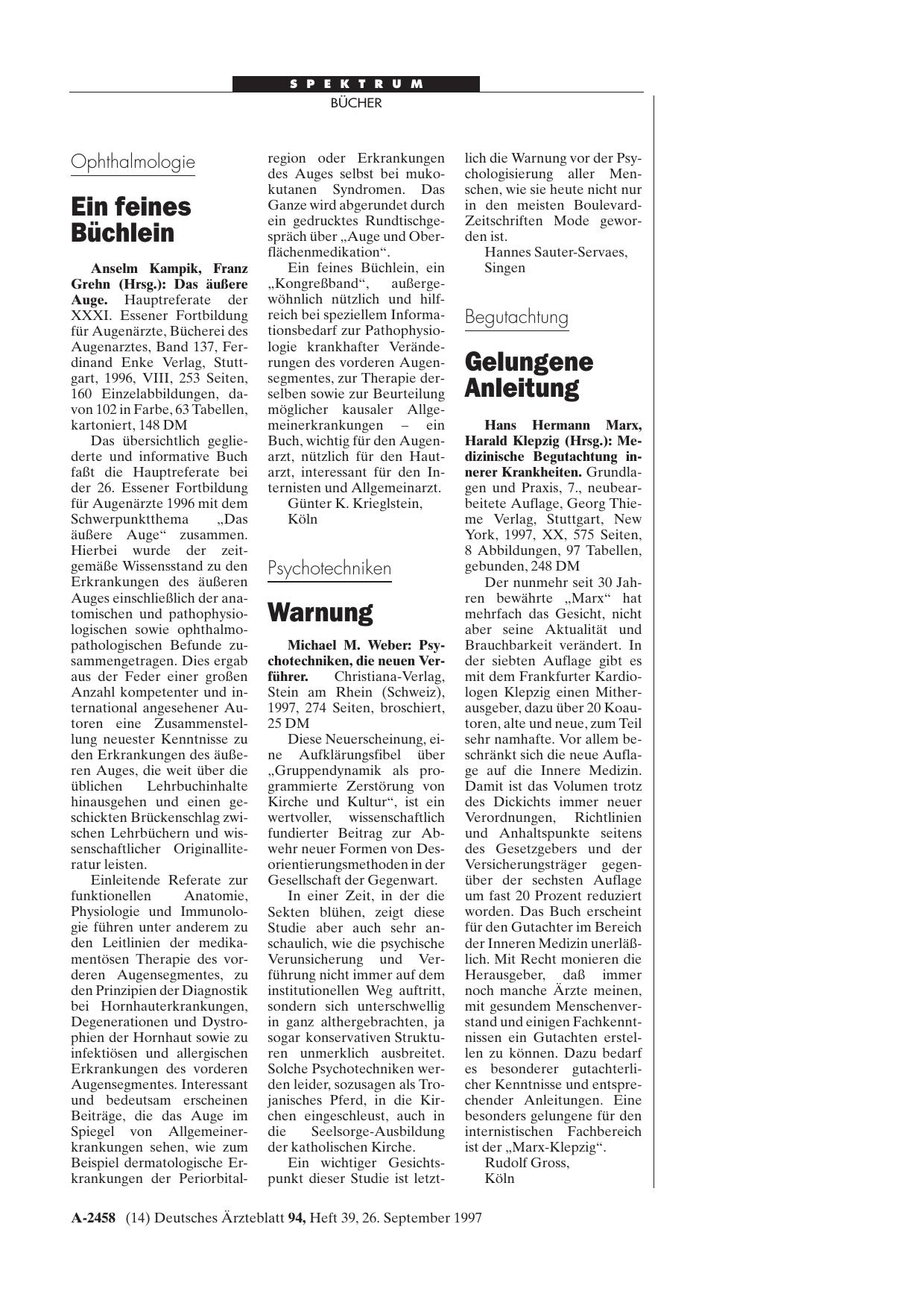 Vorschauseite 1: Medizinische Begutachtung innerer Krankheiten