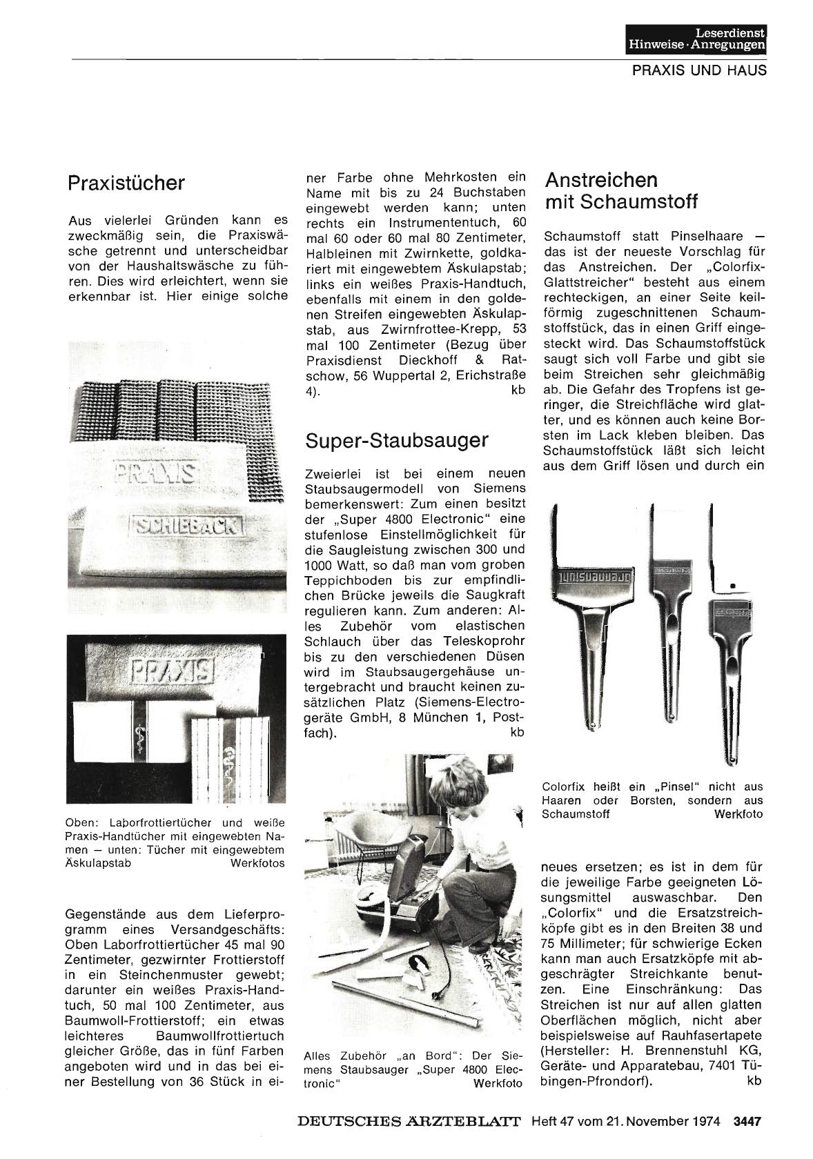 Vorschauseite 1: Praxistücher, Super-Staubsauger, Anstreichen mit Schaumstoff