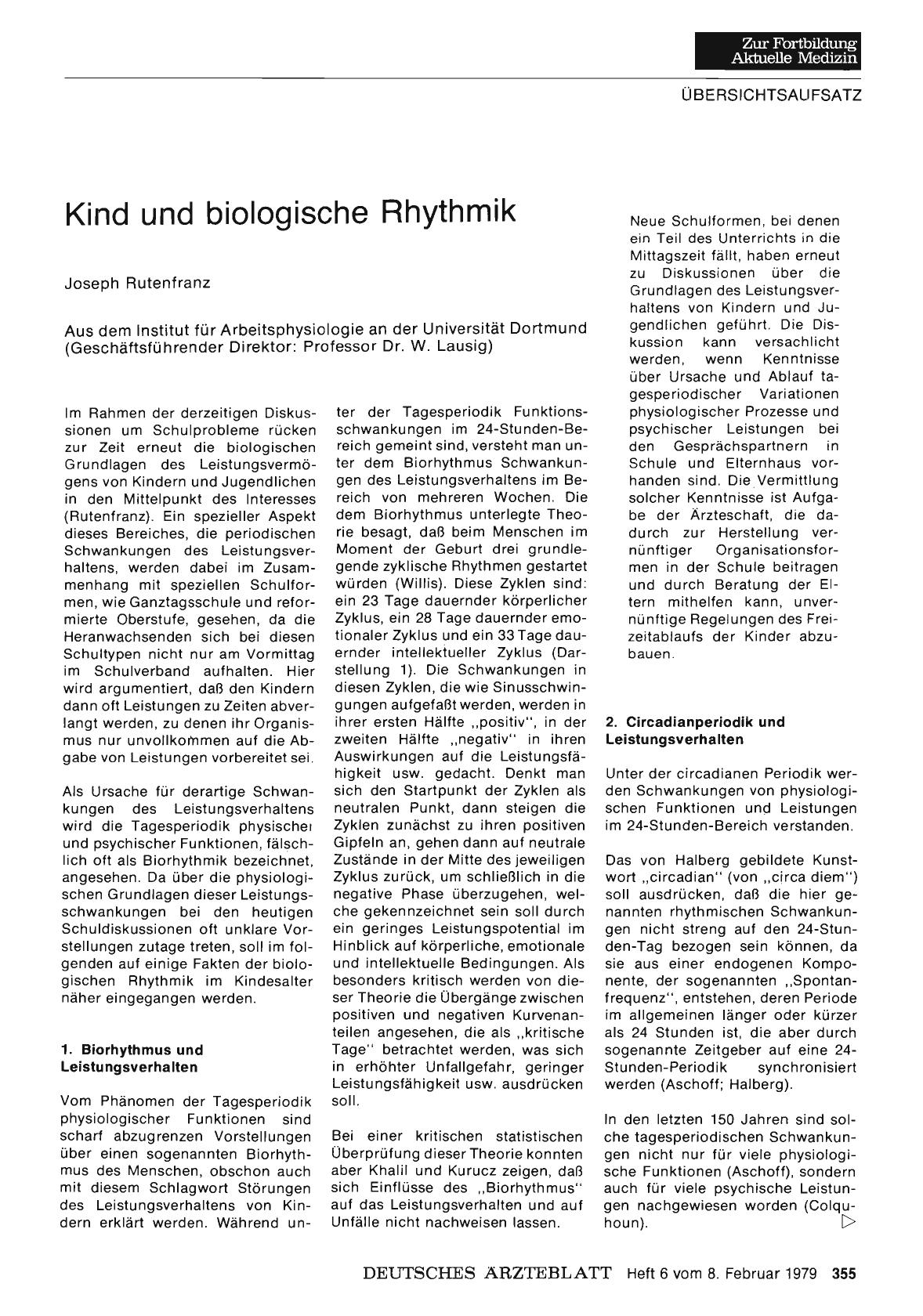 Vorschauseite 1: Kind und biologische Rhythmik