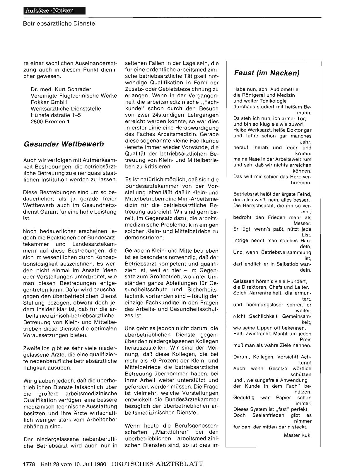 Vorschauseite 1: Betriebsärztliche Dienste — Vehikel für das „integrierte Gesundheitswesen“? : Gesunder Wettbewerb