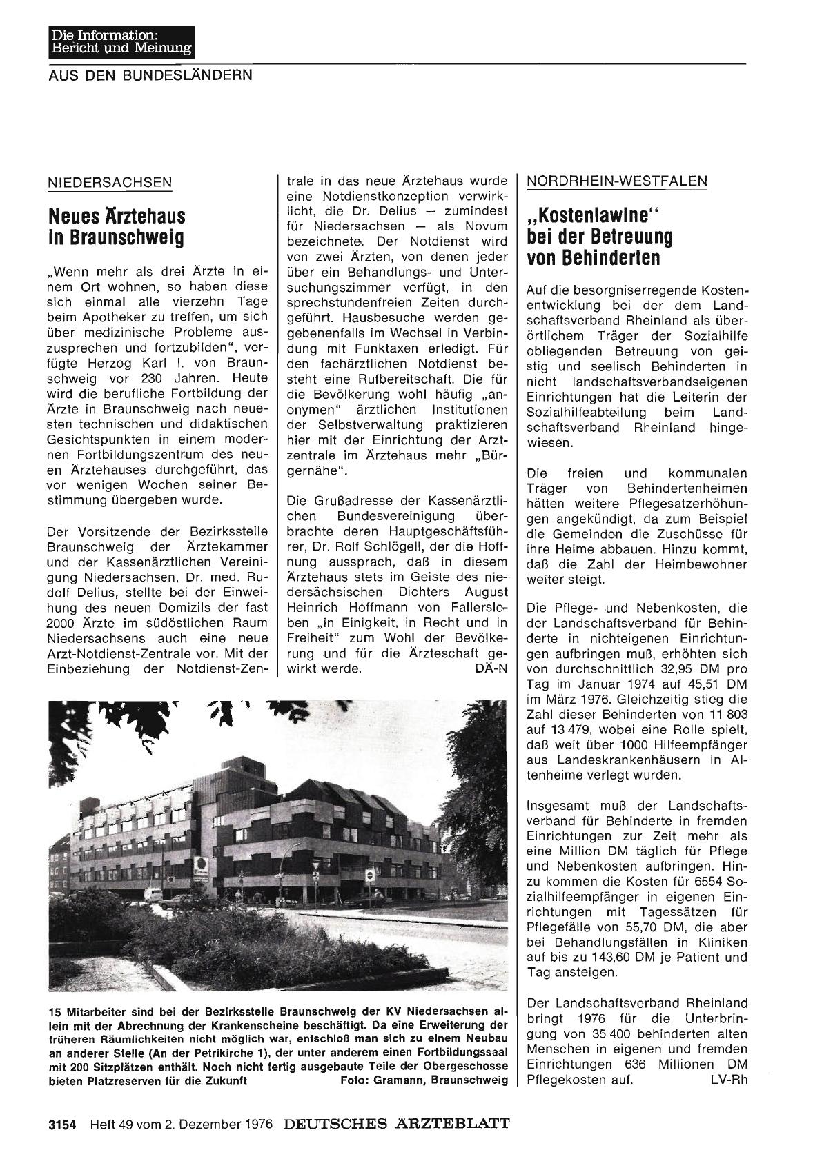 Vorschauseite 1: NORDRHEIN-WESTFALEN: „Kostenlawine“ bei der Betreuung von Behinderten