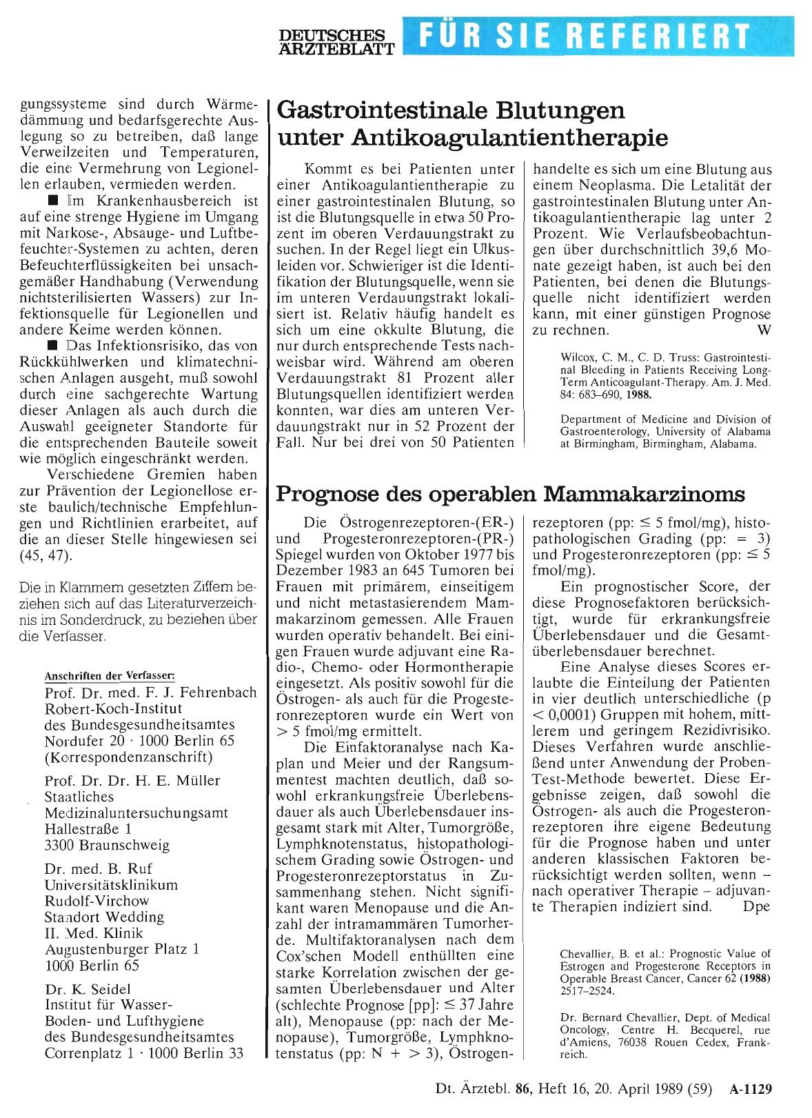 Vorschauseite 1: Gastrointestinale Blutungen unter Antikoagulantientherapie