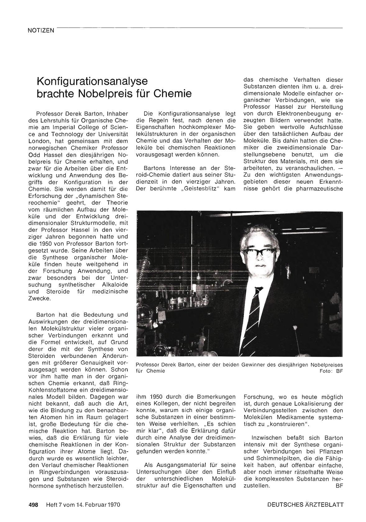 Vorschauseite 1: Konfigurationsanalyse brachte Nobelpreis für Chemie