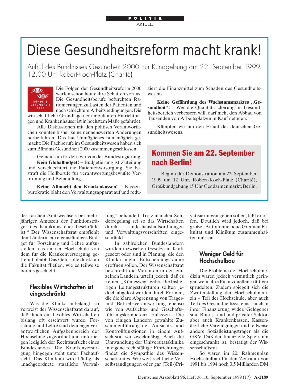 Vorschauseite 1: Diese Gesundheitsreform macht krank!