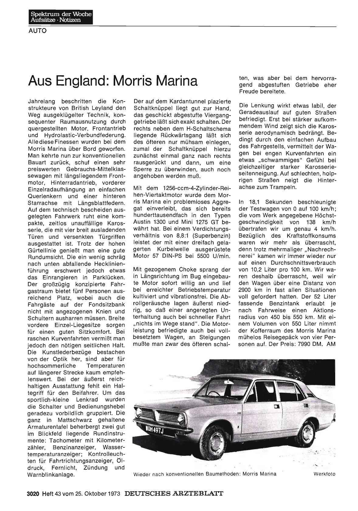 Vorschauseite 1: Aus England: Morris Marina