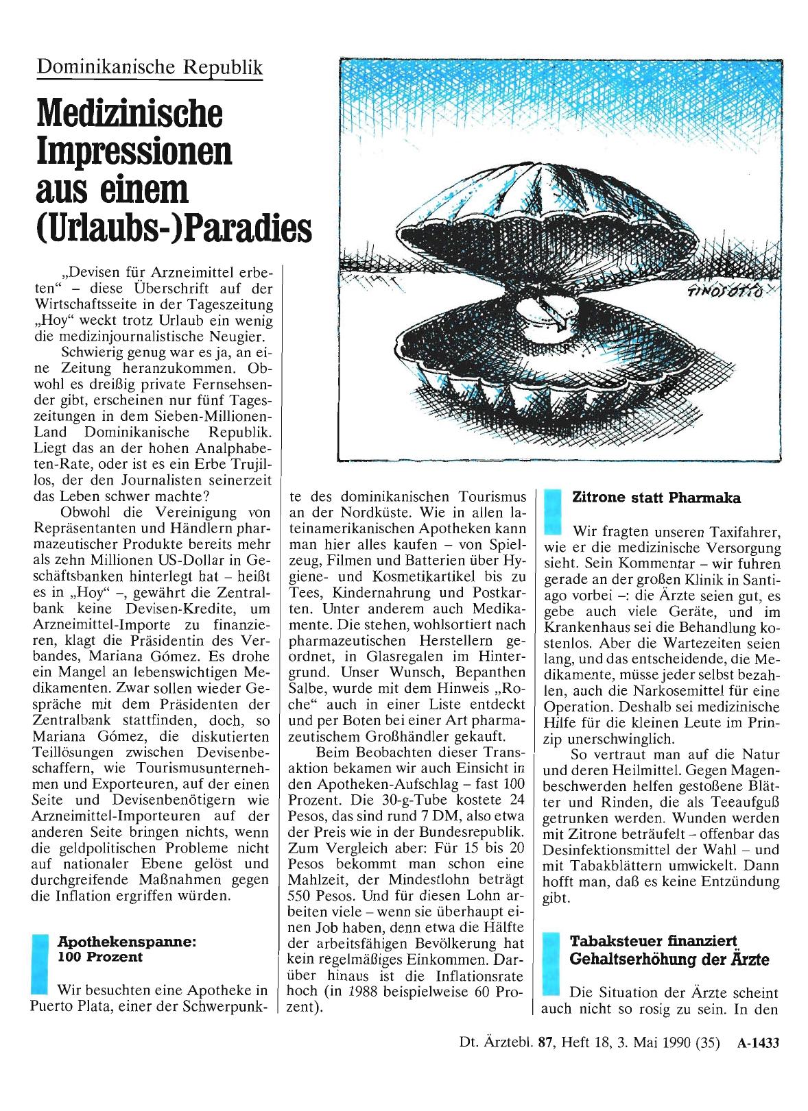 Vorschauseite 1: Dominikanische Republik: Medizinische Impressionen aus einem (Urlaubs-)Paradies