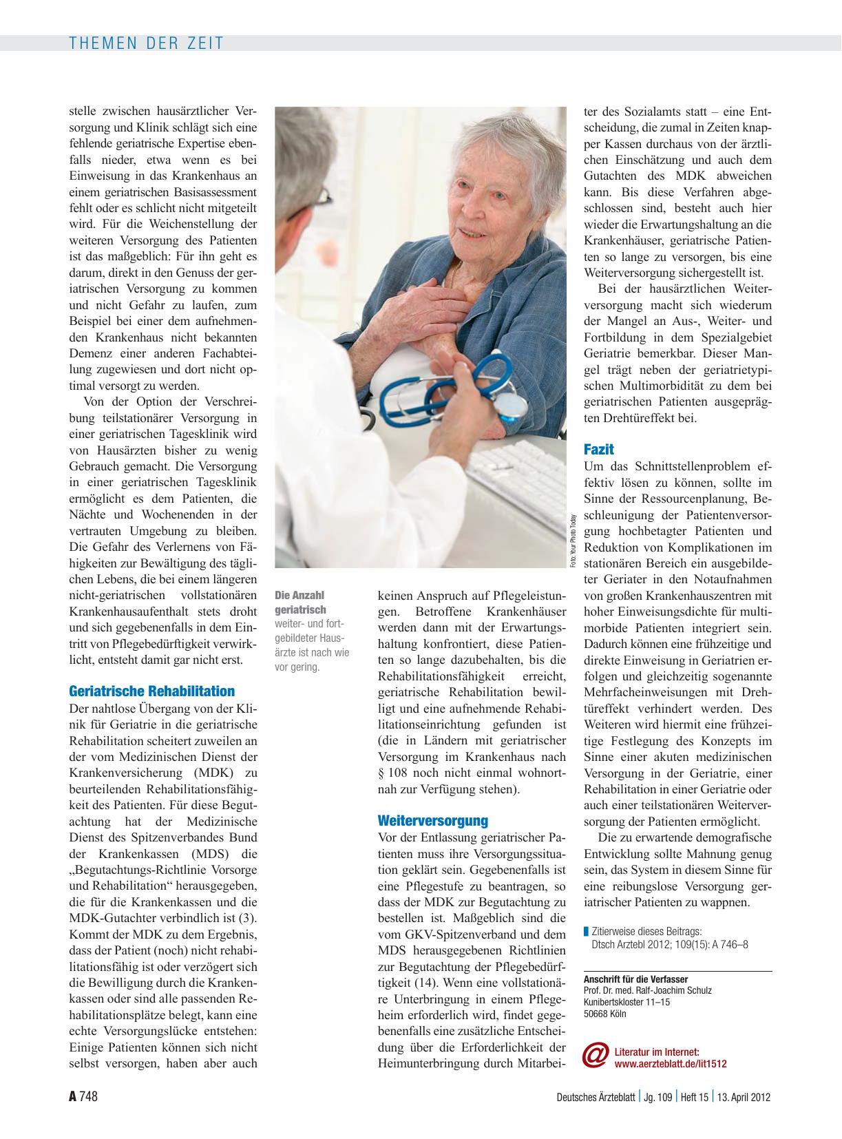 Vorschauseite 3: Geriatrie: Vermeidung des Drehtüreffekts