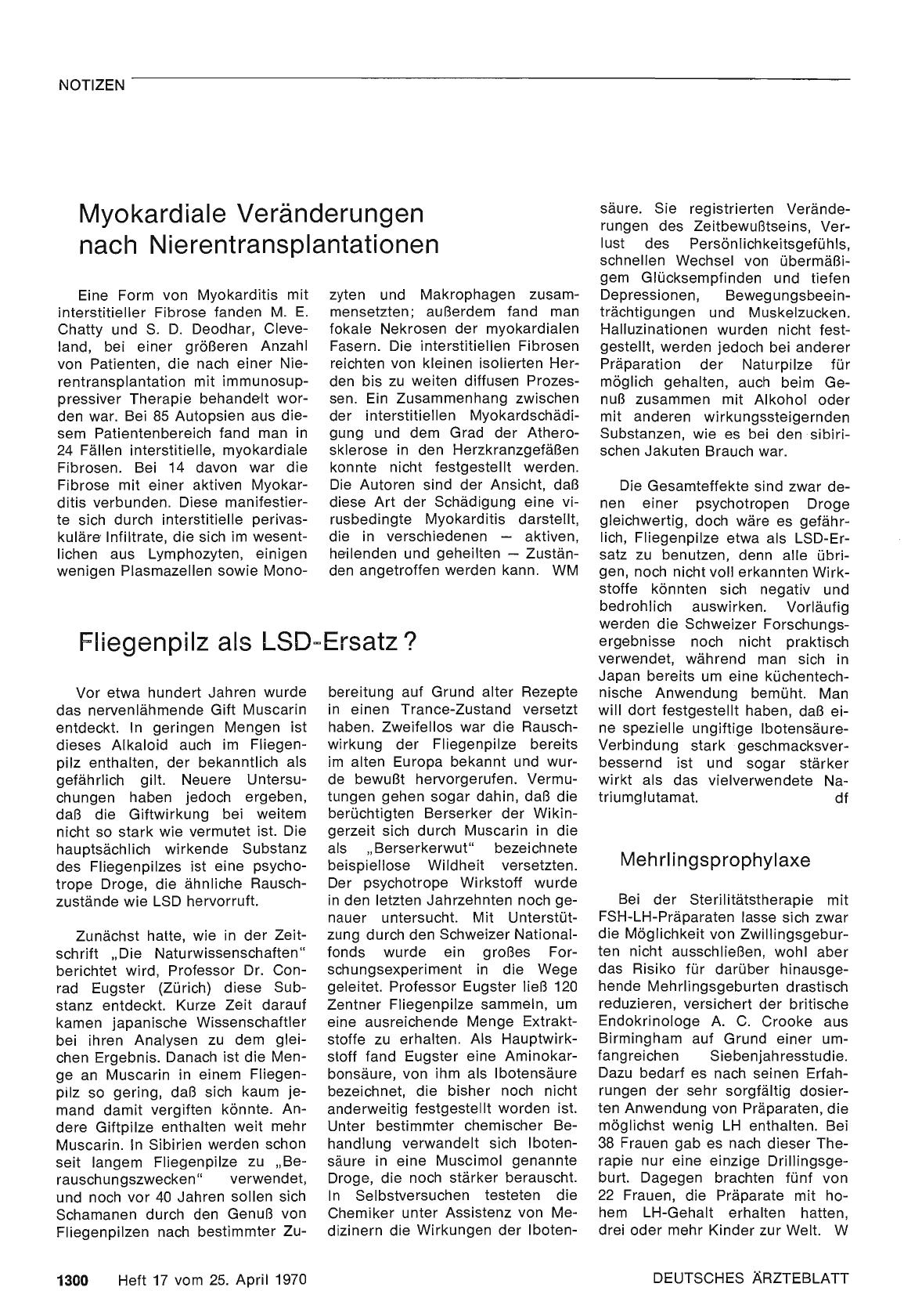 Vorschauseite 1: Fliegenpilz als LSD-Ersatz?