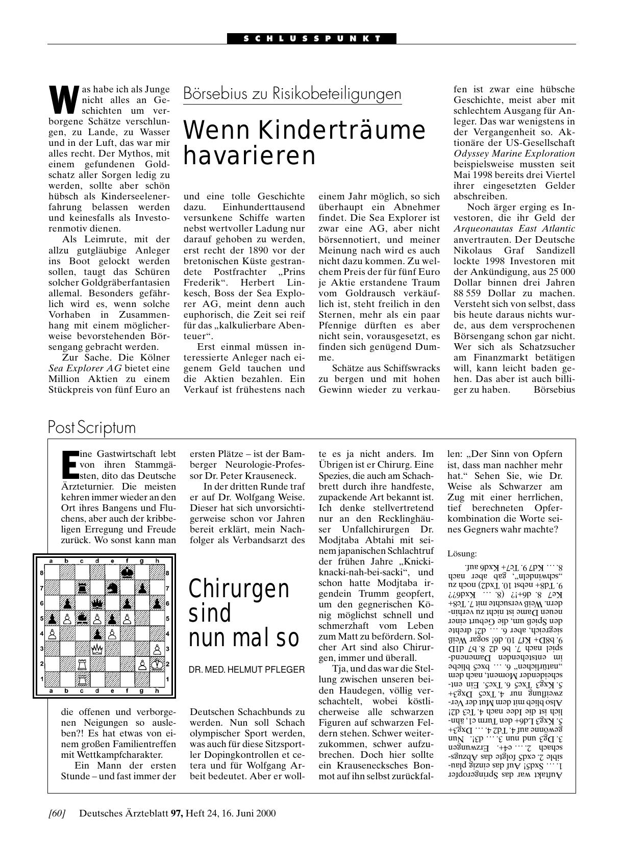 Vorschauseite 1: Börsebius zu Risikobeteiligungen: Wenn Kinderträume havarieren