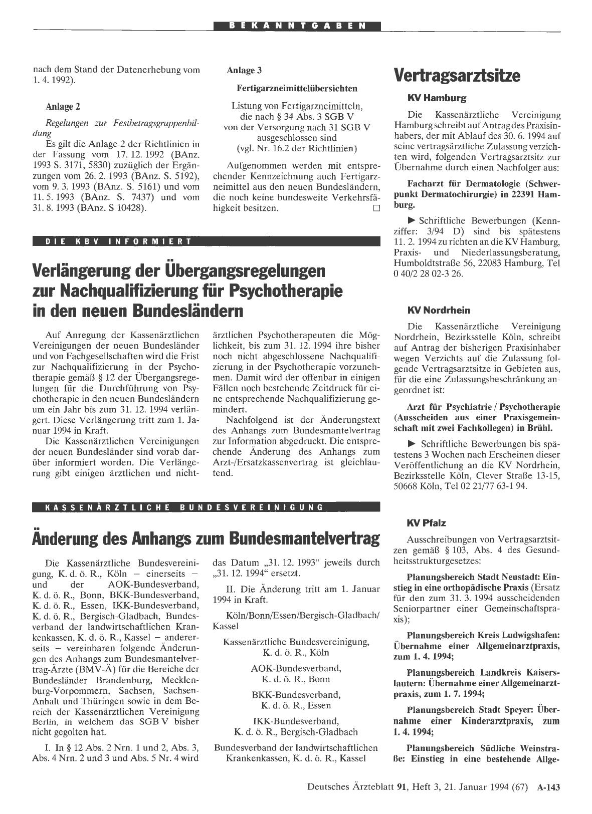 Vorschauseite 1: Vertragsarztsitze