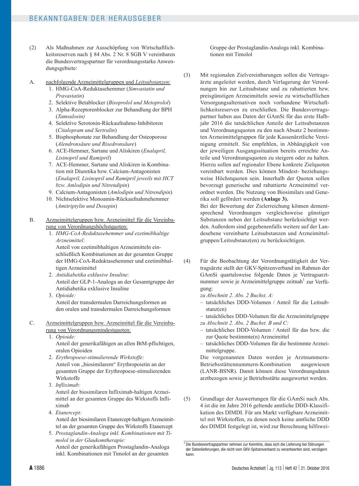 Vorschauseite 2: Rahmenvorgaben nach § 84 Abs. 7 SGB V – Arzneimittel – für das Jahr 2017