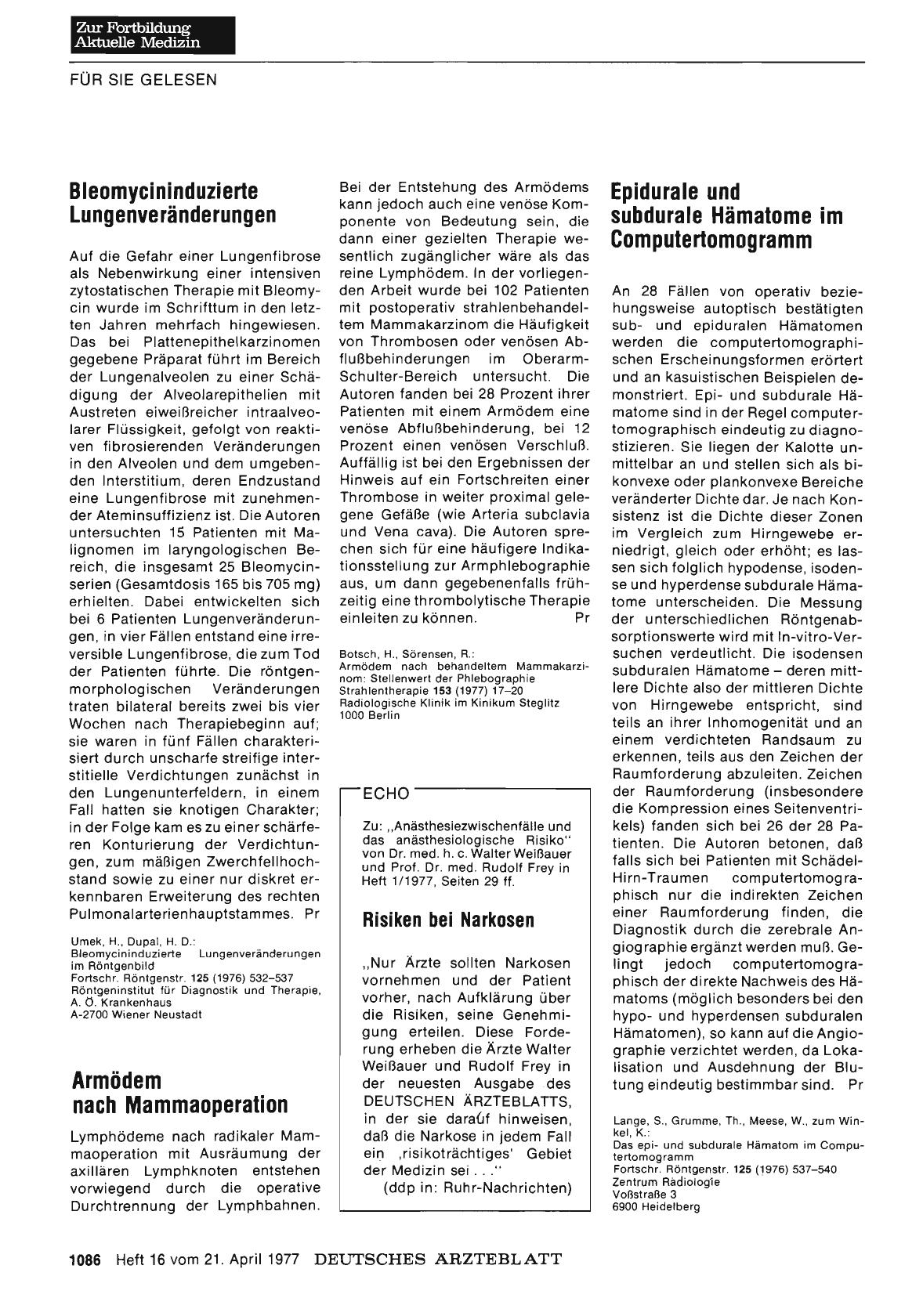 Vorschauseite 1: Epidurale und subdurale Hämatome im Computertomogramm
