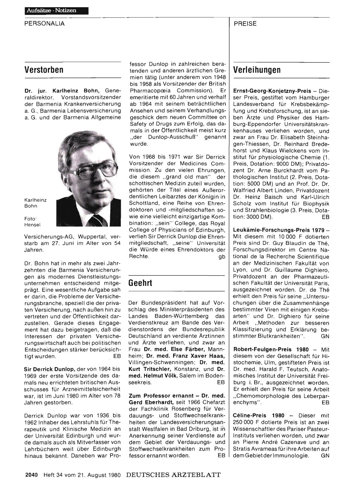 Vorschauseite 1: Verleihungen