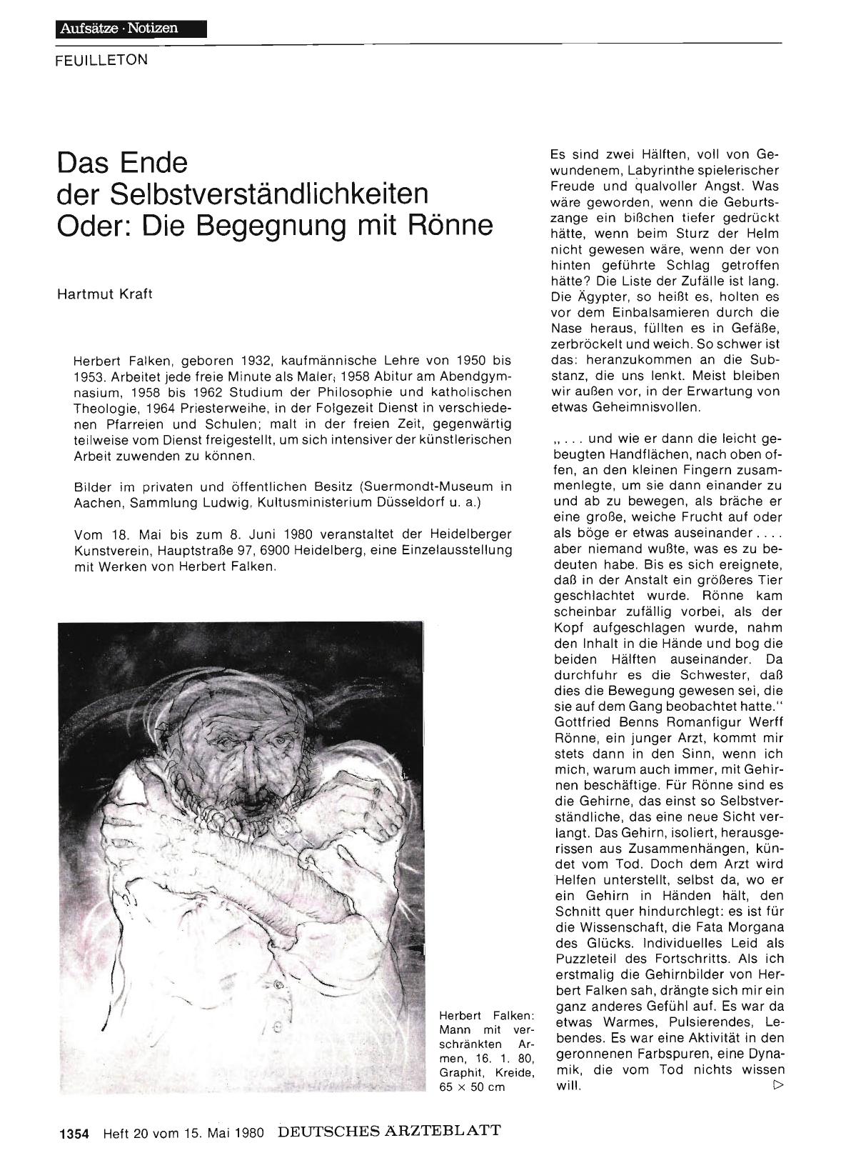 Vorschauseite 1: Das Ende der Selbstverständlichkeiten — Oder: Die Begegnung mit Rönne