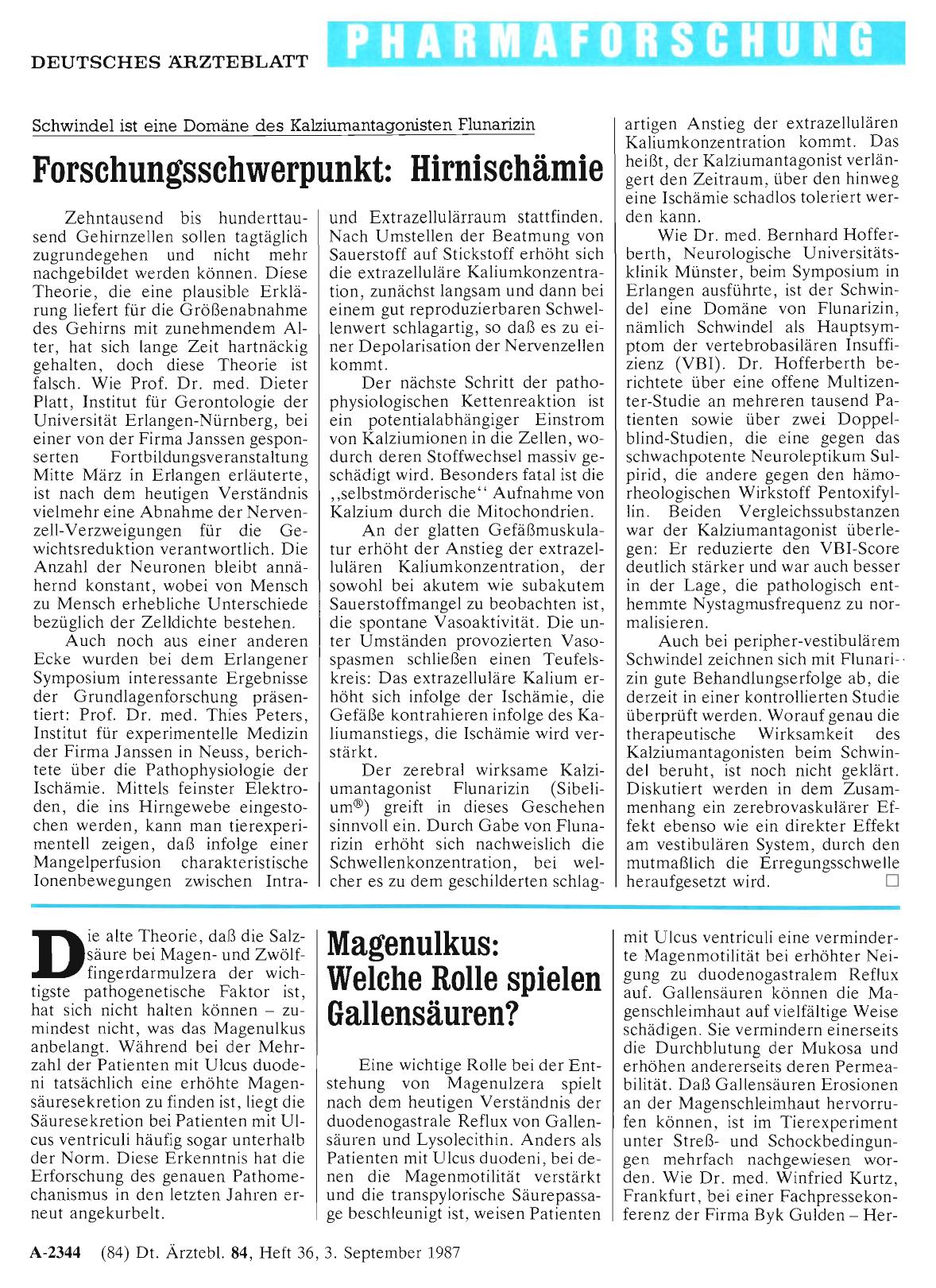 Vorschauseite 1: Magenulkus: Welche Rolle spielen Gallensäuren?