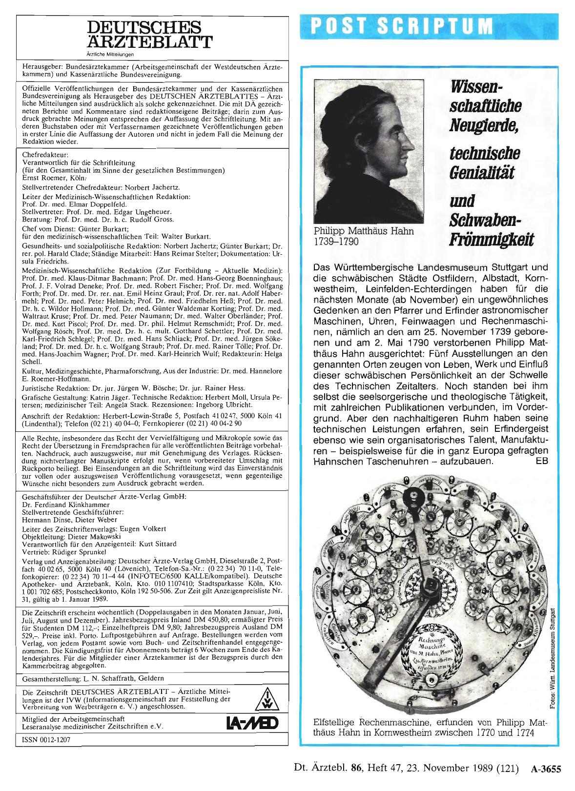 Vorschauseite 1: Wissenschaftliche Neugierde, technische Genialität und Schwaben-Frömmigkeit