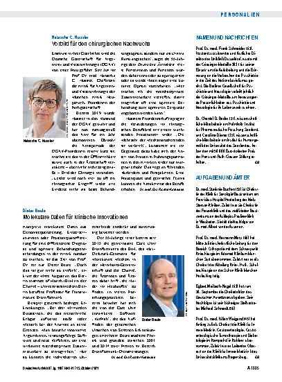 Vorschauseite 1: Dieter Beule: Molekulare Daten für klinische Innovationen