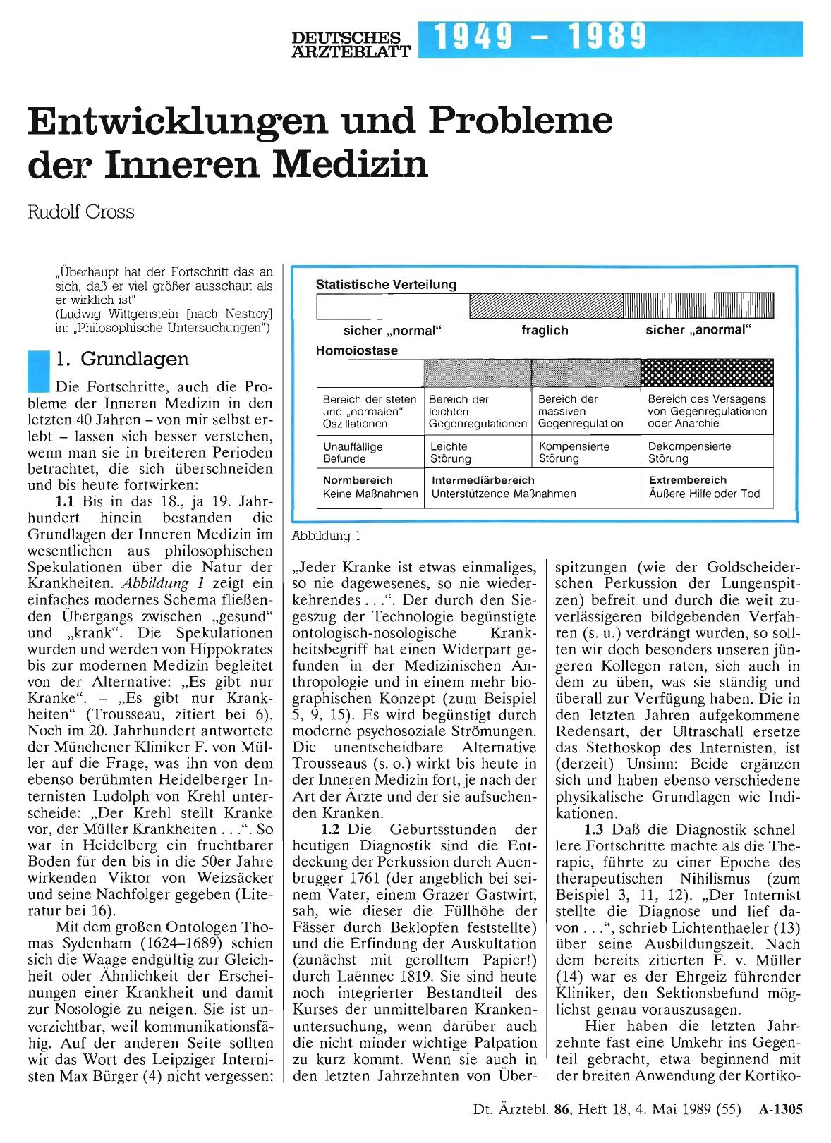 Vorschauseite 1: Entwicklungen und Probleme der Inneren Medizin