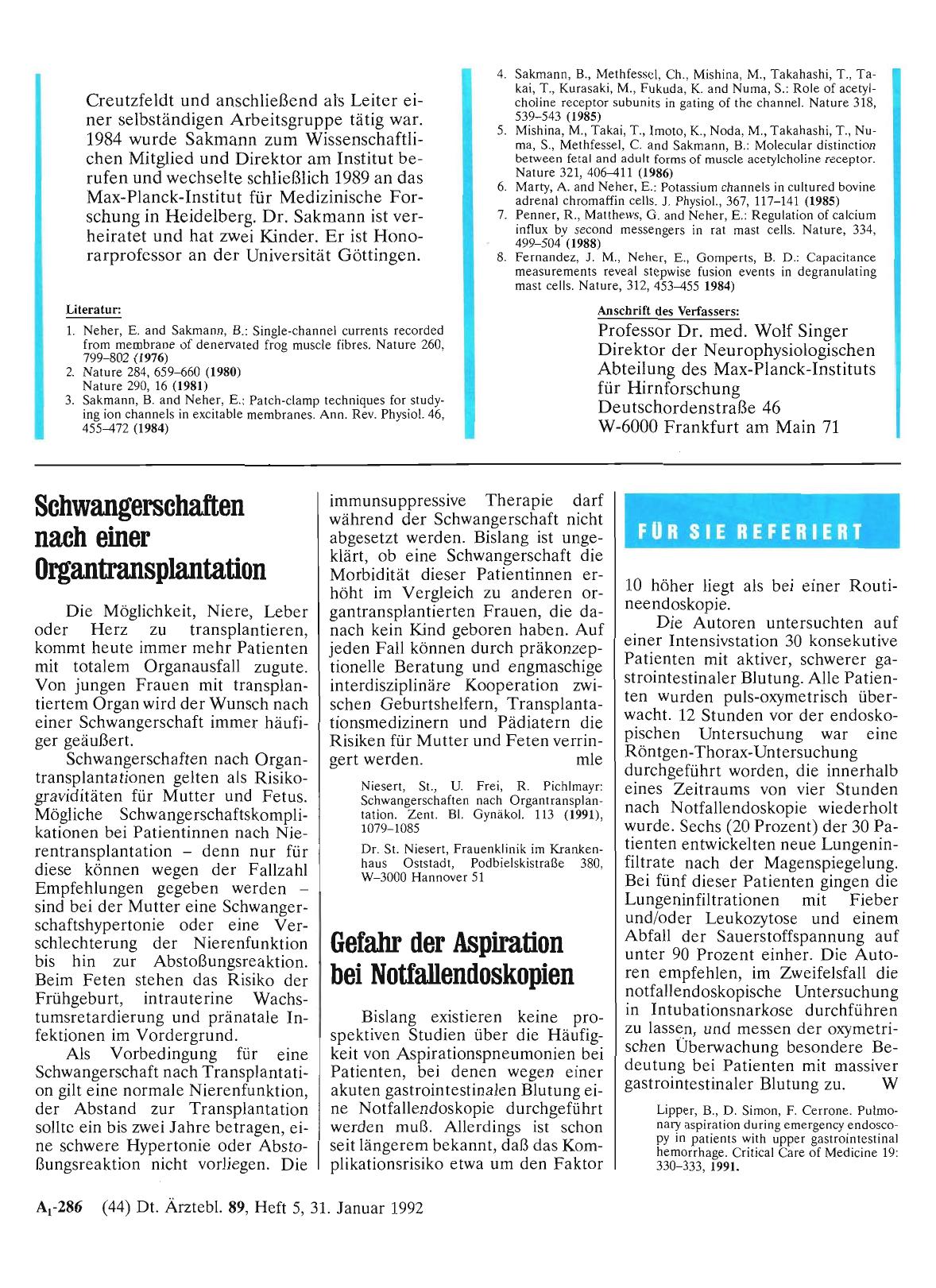 Vorschauseite 1: Schwangerschaften nach einer Organtransplantation