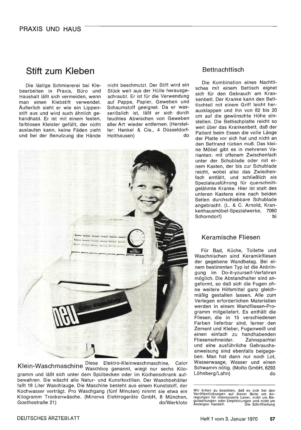 Vorschauseite 1: Stift zum Kleben / Bettnachttisch / Keramische Fliesen / Klein-Waschmaschine