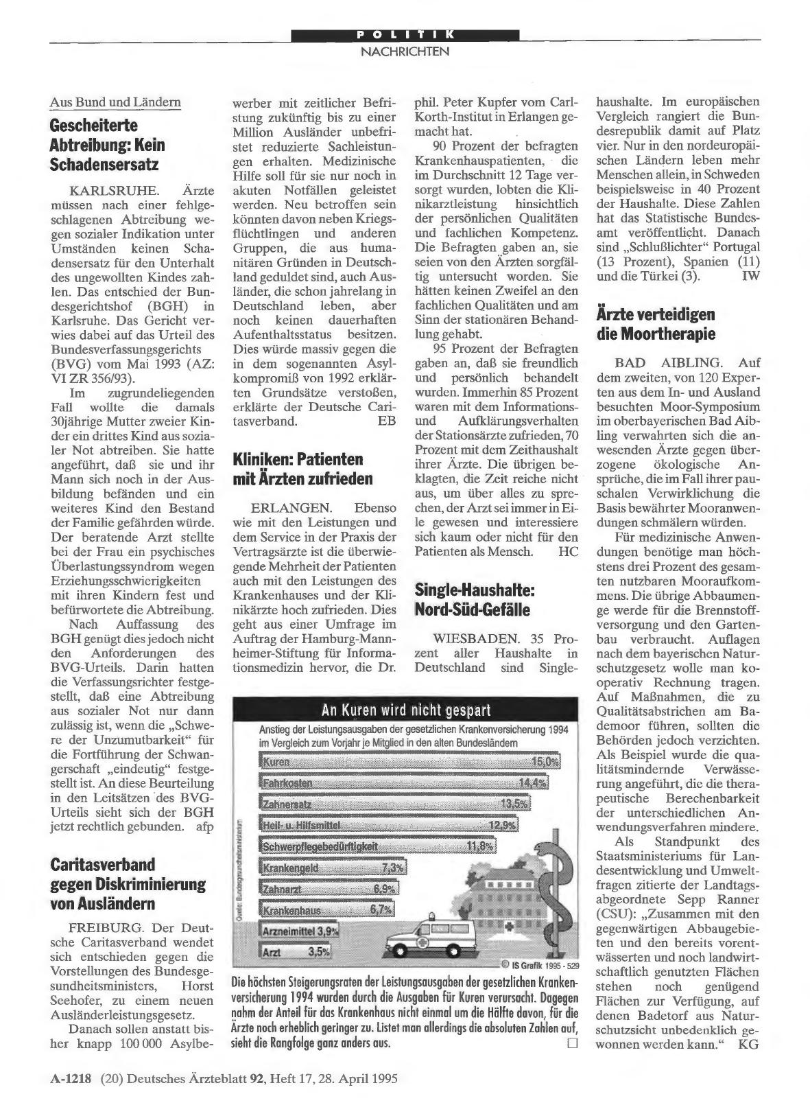 Vorschauseite 1: An Kuren wird nicht gespart