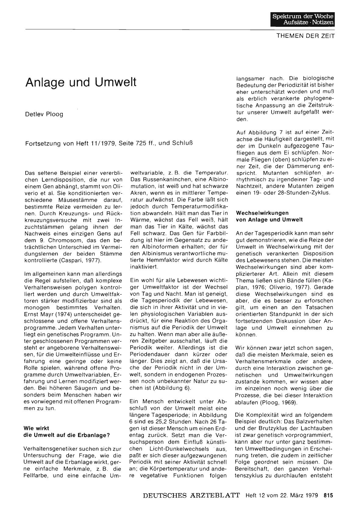 Vorschauseite 1: Anlage und Umwelt