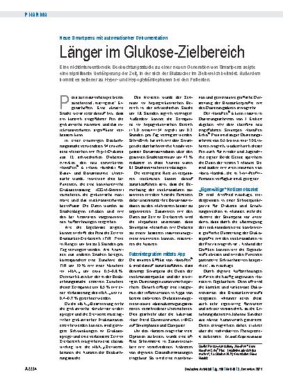 Vorschauseite 1: Neue Smartpens mit automatischer Dokumentation: Länger im Glukose-Zielbereich